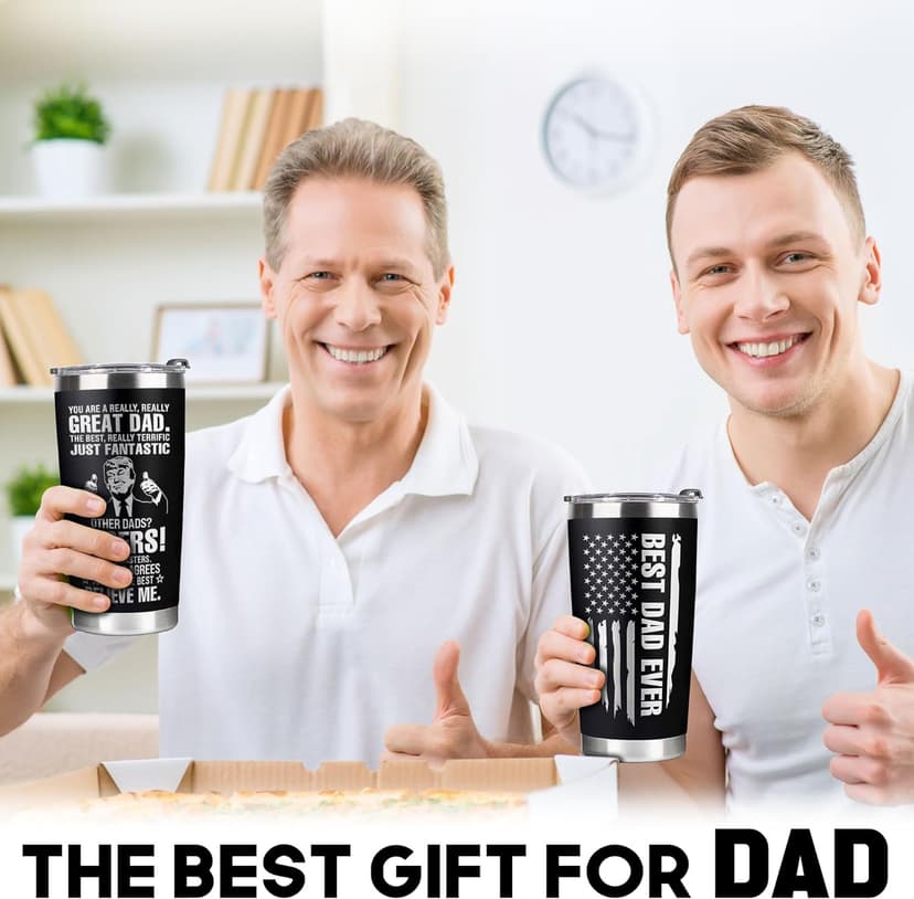 Christmas Gifts for Dad, Men - Gifts for Dad from Daughter, Son - Dads Birthday Gift Ideas, Happy Birthday gifts for Dads, Fathers - Best Dad Ever Gift, Present for dads, Fathers - 20 Oz dad Tumbler