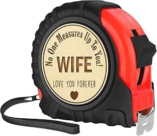 Birthday Gifts for Wife from Husband Kids,Wife Mothers Day Gift Ideas,to My Wife Anniversary Wedding Christmas Valentines Day,Romantic Gifts for Her Unique,Cute Tape Measure 16ft Tool Gift
