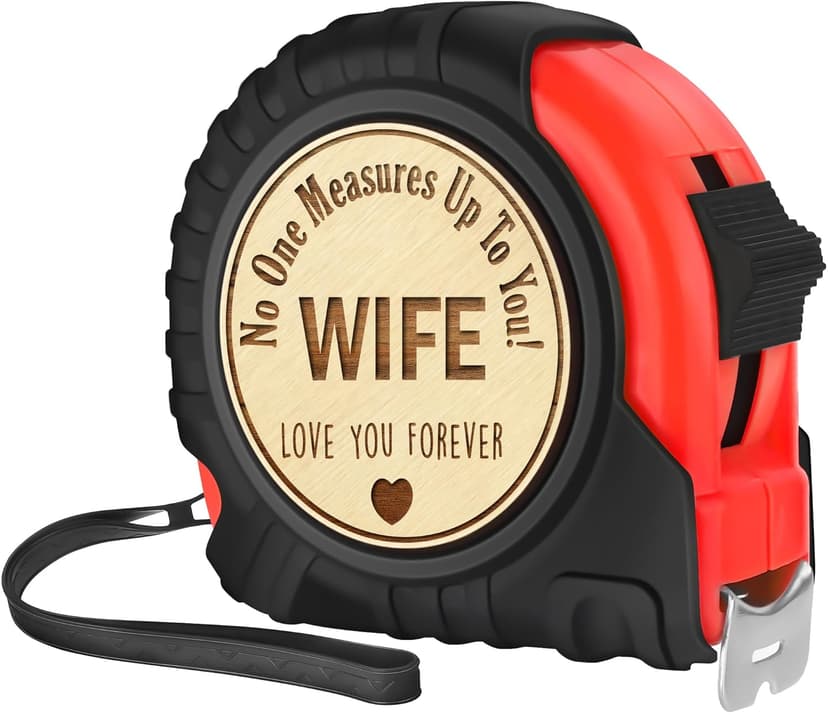 Birthday Gifts for Wife from Husband Kids,Wife Mothers Day Gift Ideas,to My Wife Anniversary Wedding Christmas Valentines Day,Romantic Gifts for Her Unique,Cute Tape Measure 16ft Tool Gift