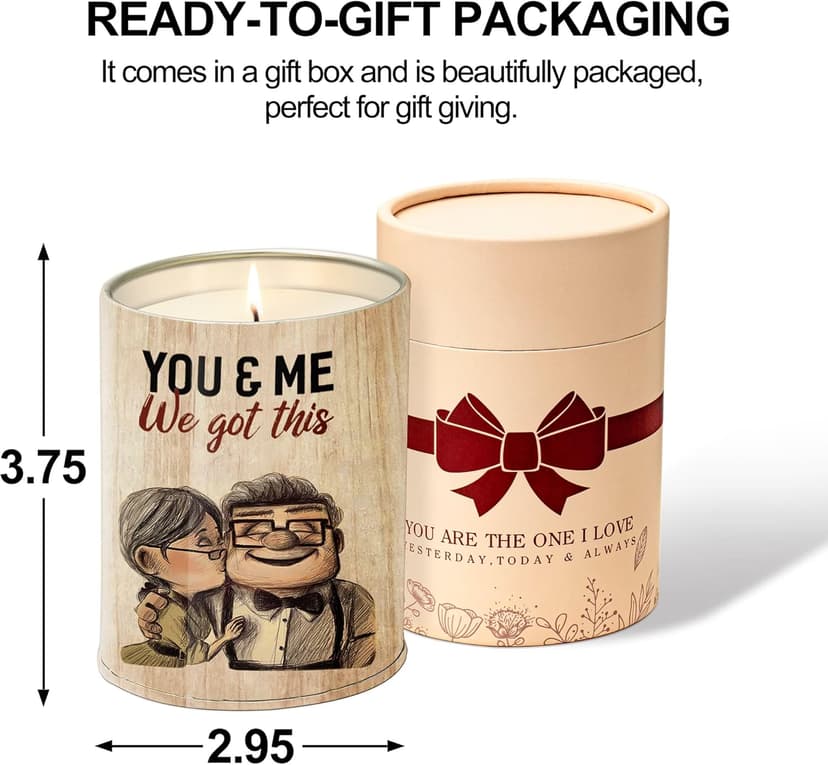 Lavender Candle - Personalized Gift for Boyfriend, Best for Birthday, Anniversary, Valentine's Day, Relaxing Stress Relief, 50 Hours Burn Time