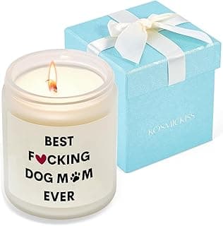 Kosmickiss Dog Mom Gifts for Women, Funny Dog Lovers Gifts for Women, Birthday Christmas Mothers Day Gift, Handmade Soy Wax Candle