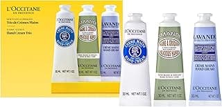 L’Occitane Hand Cream Classics 3-Piece Gift Set, Moisturizing Skincare Trio, Nourishing Creams for Dry Hands, Nails, and Cuticles, Travel-Sized, Vegan