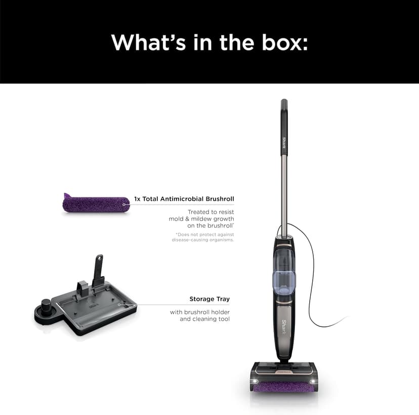 Shark Steam Pickup Lightweight 3-in-1 Steam Mop Cleaner Picks Up Debris, Deep Scrubs & Steam Sanitizes - All At Once for Home with Sealed Hard Floors like Hardwood, Tile & Laminate, SD201