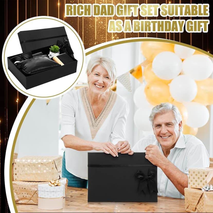 Skylety 13 Pcs Birthday Gifts Baskets for Men Gift for Men Birthday Gift Box 16 oz Tumblers Wallet Toiletry Bag Belt Sock Bottle Opener Bracelet Glasses Keychain for Dad Boyfriend Husband