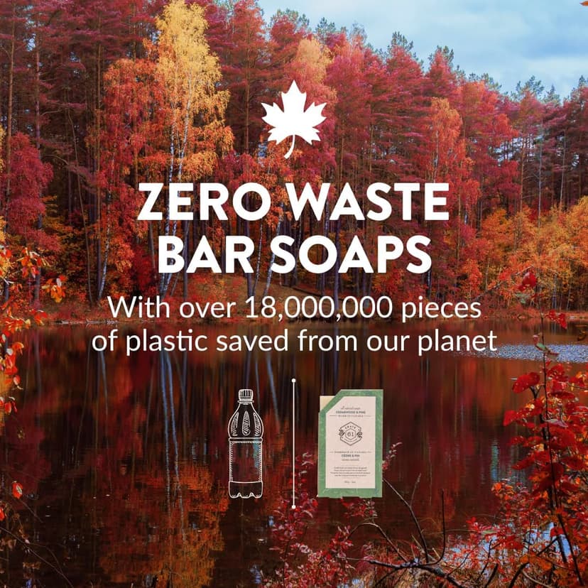 Handmade in Canada, Plant Based Cold Process Natural Bar Soap, With Premium Essential Oils, Dry Skin, Pack of 6 (For Him)