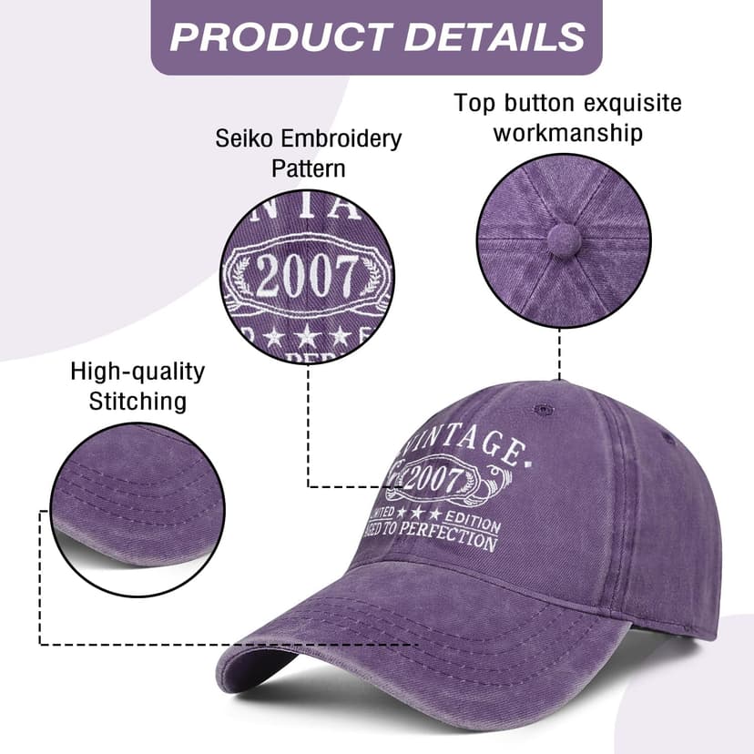 Birthday Gifts for Men Women, Personalized 18th/21st/25th/30th/40th/50th ...90th Birthday Ideas Gift, Vintage Baseball Hat