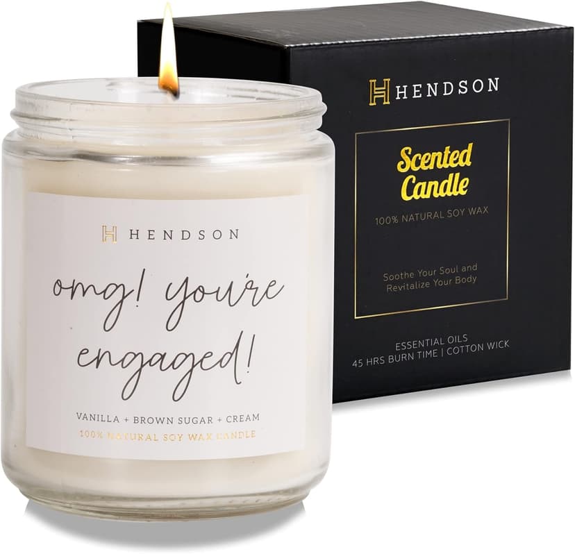 Engagement Gifts for Women - Wedding Candle, Bridal Shower, Bachelorette Party Gift for Bride to Be - Engaged Couple Fiance, Couples Gift - OMG Youre Engaged Candles