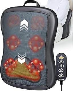 Shiatsu Back Massager with Heat : Up and Down Rolling Massage - Electric Back Massager for Pain Relief Deep Tissue - Heated Lower Back Massager for Office, Home Use