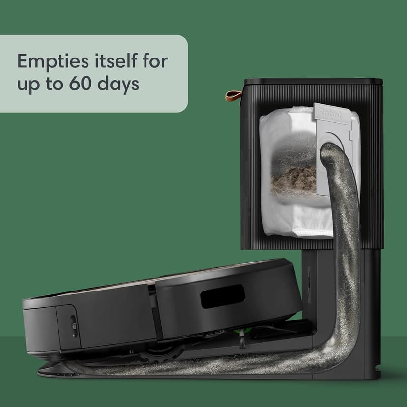 iRobot Roomba j9+ Self-Emptying Robot Vacuum – Powerful Suction, Identifies and Avoids Obstacles Like pet Waste, Self-Empties for 60 Days, Best for Homes with Pets, Smart Mapping, Works with Alexa​