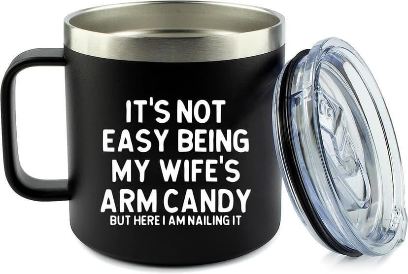 14Oz Funny Husband Mug (Black) - Husband Gifts from Wife - Unique Birthday Gift