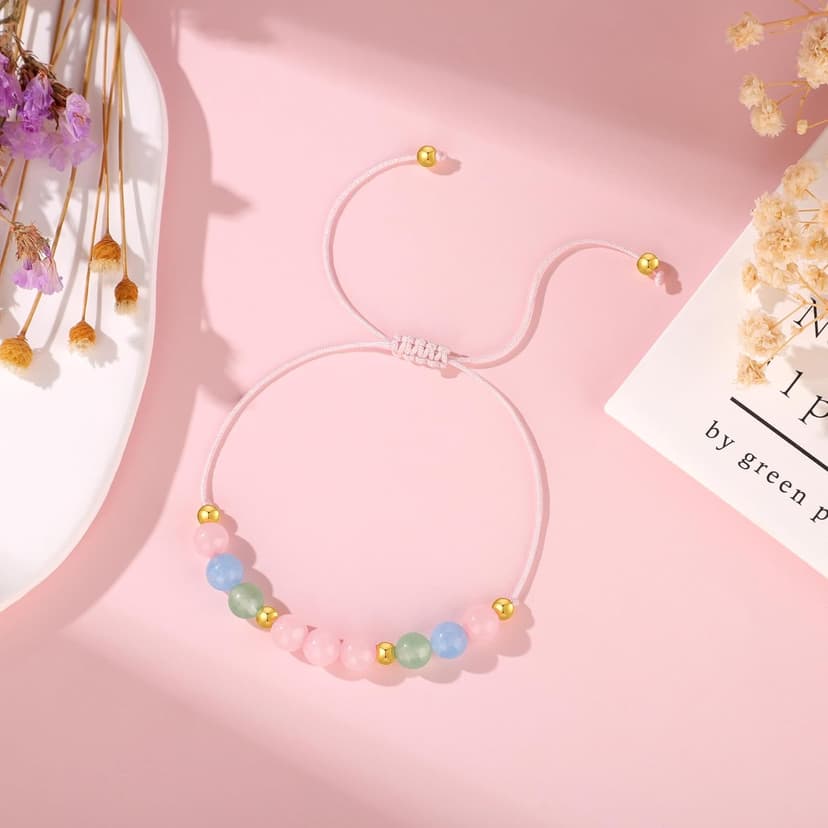 JoycuFF Gift For Friends, Women Friendship Gifts Idea, Bestie Daughter Mom Coworkers Birthday Gifts For Her, Mothers Day Christmas Healing Stone Beads Bracelet For Women