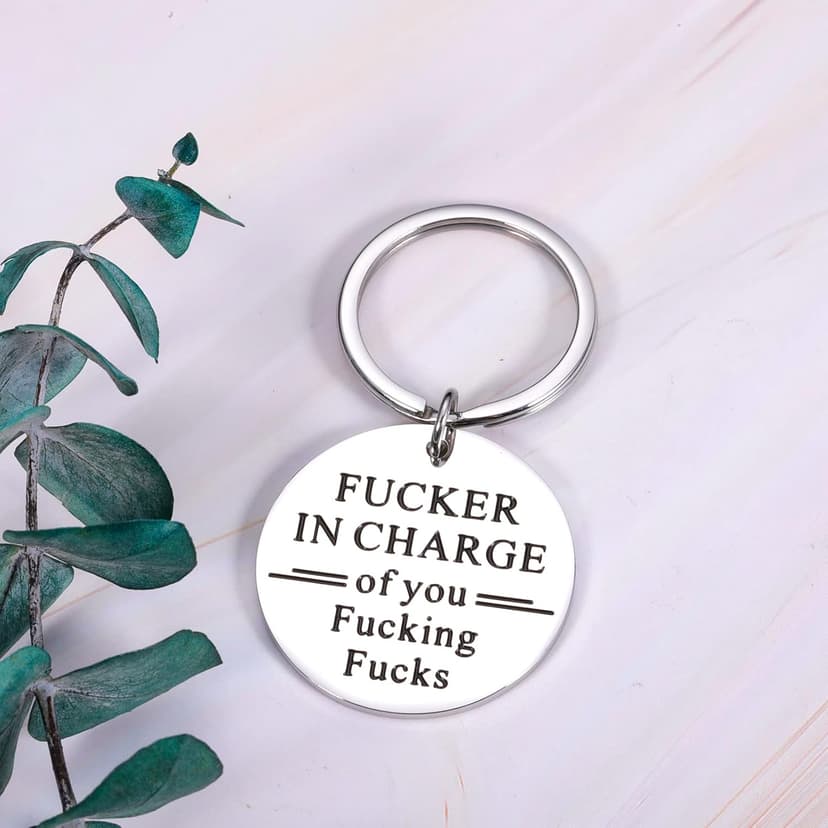 STUNFASSOO Boss Day Gifts for Women Men, Funny Boss Gifts Keychain, Office Gag Gifts for Bosses