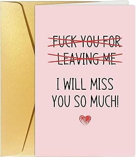 Spercy Coworker Leaving Card, Friend Moving Card, Going Away Gift for Colleague, Farewell Gifts for Work Bestie