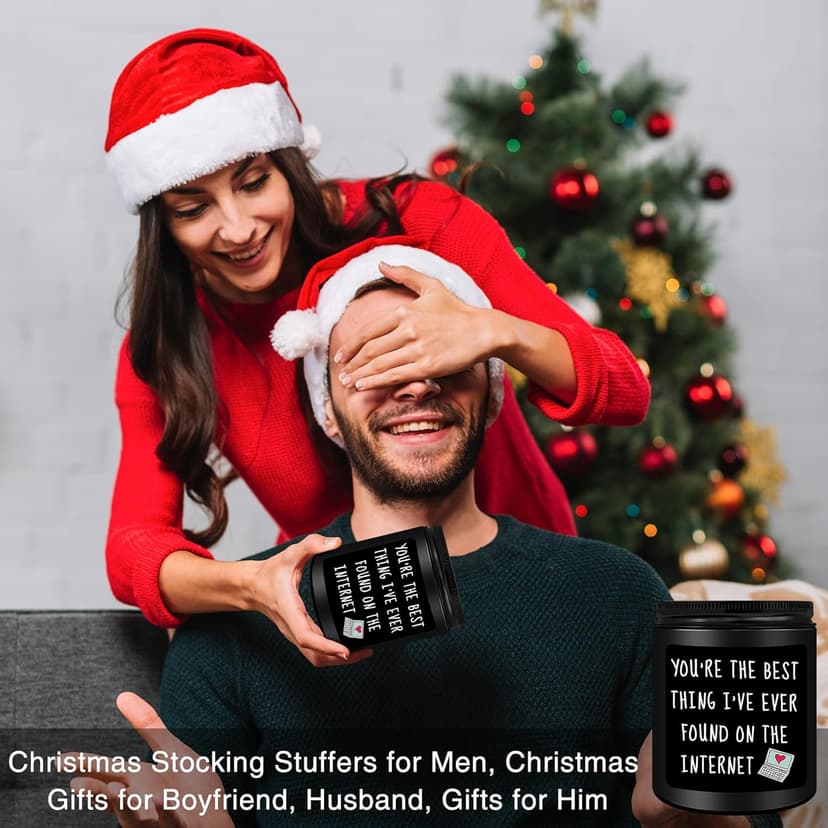 Anniversary Birthday Gifts for Men, Gifts for Boyfriend, Funny Romantic Wedding Gift for Men, Him, Boyfriend, Husband, Best Friends, Lover, Black Cedar Juniper Sandalwood Candle