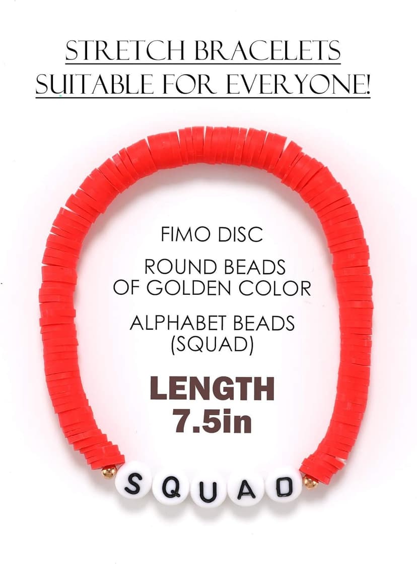 Rainbow Heishi Surfer Bracelets Set for Women Stackable Clay Beaded Bracelets Disc Stretch Preppy Bracelets Layering Colorful Friendship Bracelets Team Cheer Bulk Boho Summer Beach Jewelry Gift