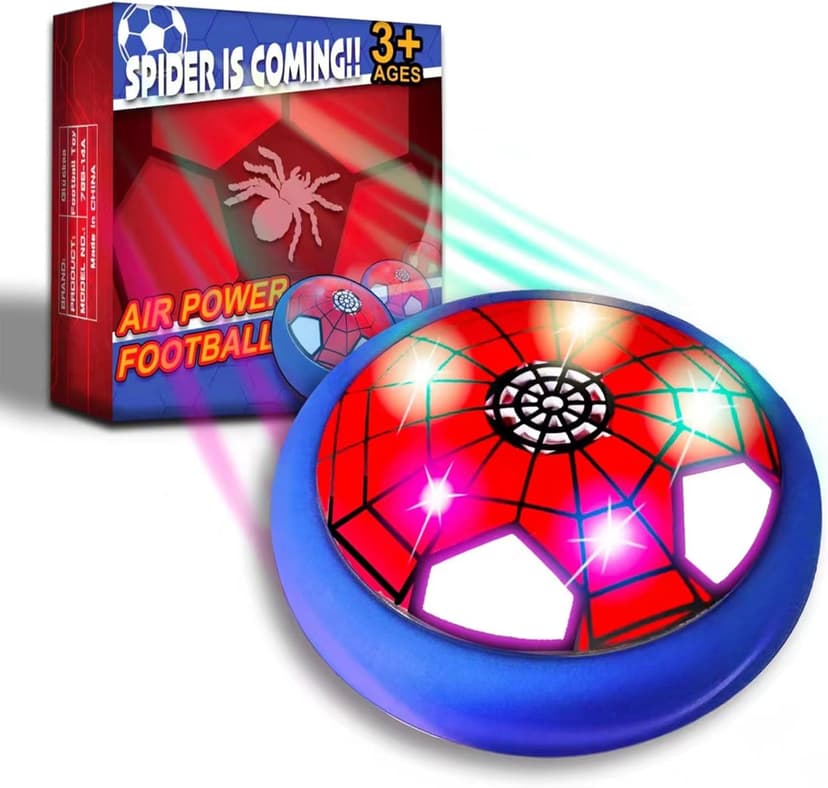 Soccer Toys for Boys 4-6 Hover Soccer Ball Indoor Gifts for Boys Kids Toys Birthday Gifts for 4 5 6 7 8 9 10 Year Old Boy Air Floating Soccer Toy with LED Lights Foam Bumper