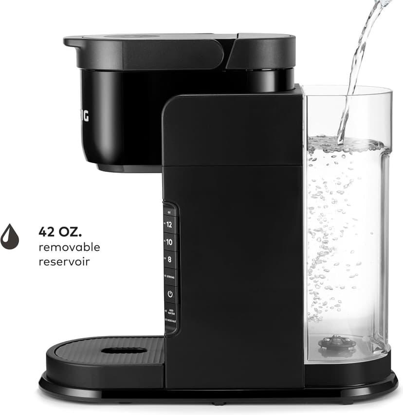 Keurig K-Express Single Serve K-Cup Pod Coffee Maker, 3 Brew Sizes, Strong Button Feature, 42oz Removable Reservoir, Black
