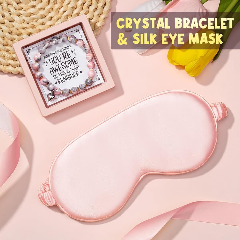 Birthday Gifts for Women Friendship, Unique Happy Birthday Gifts Basket for Mom Her Best Friend Sister Wife Girlfriend Coworker, Luxury Self Care Box Rose Relaxing Spa Gifts Set for Women with Blanket