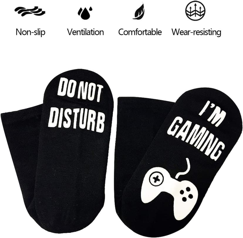 NDLBS Funny Christmas Gifts Novelty Gaming Socks Christmas Stocking Stuffers for Men Teens Boys Kids Him Adult Xmas Gifts