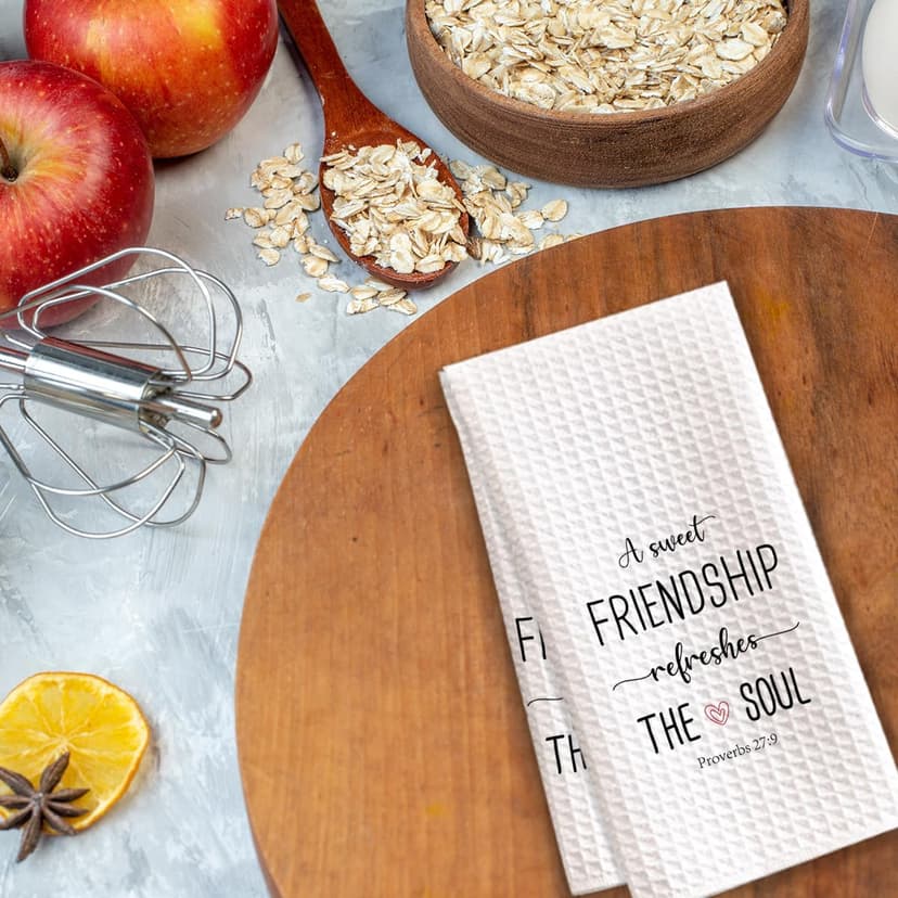 A Sweet Friendship Refreshes The Soul, Christian Gifts for Women Friends, Friendship Gifts for Christian Kitchen Towel Hand Towels, Hostess Gifts