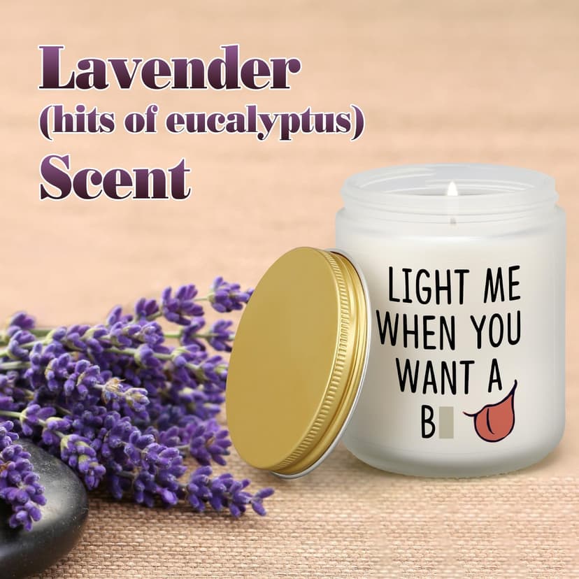 Gifts for Him - Light Me When You Want A B Candle, Funny Birthday Gifts for Men Naughty Valentines Day Engagement Anniversary Christmas Gift for Husband Boyfriend Fiance Guy