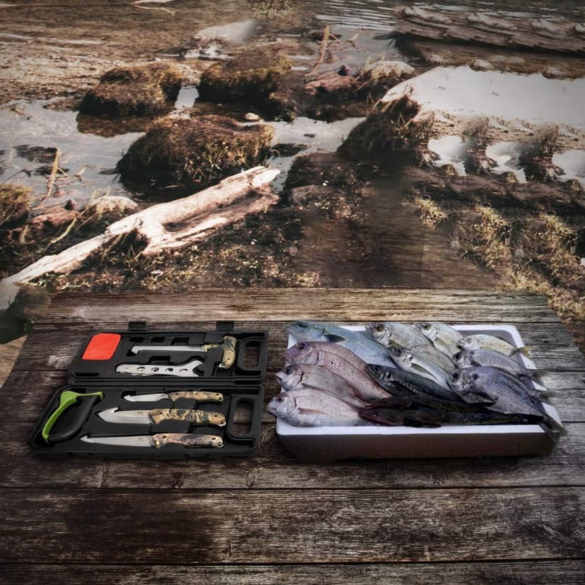 Mossy Oak Hunting Field Dressing Kit - Portable Butcher Game Processor Set (8-Piece)