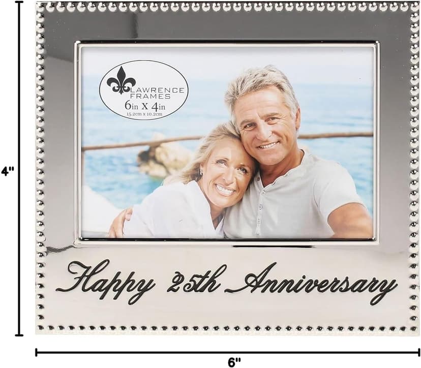 Lawrence Frames 4x6 Happy 25th Anniversary Picture Frame (290064)