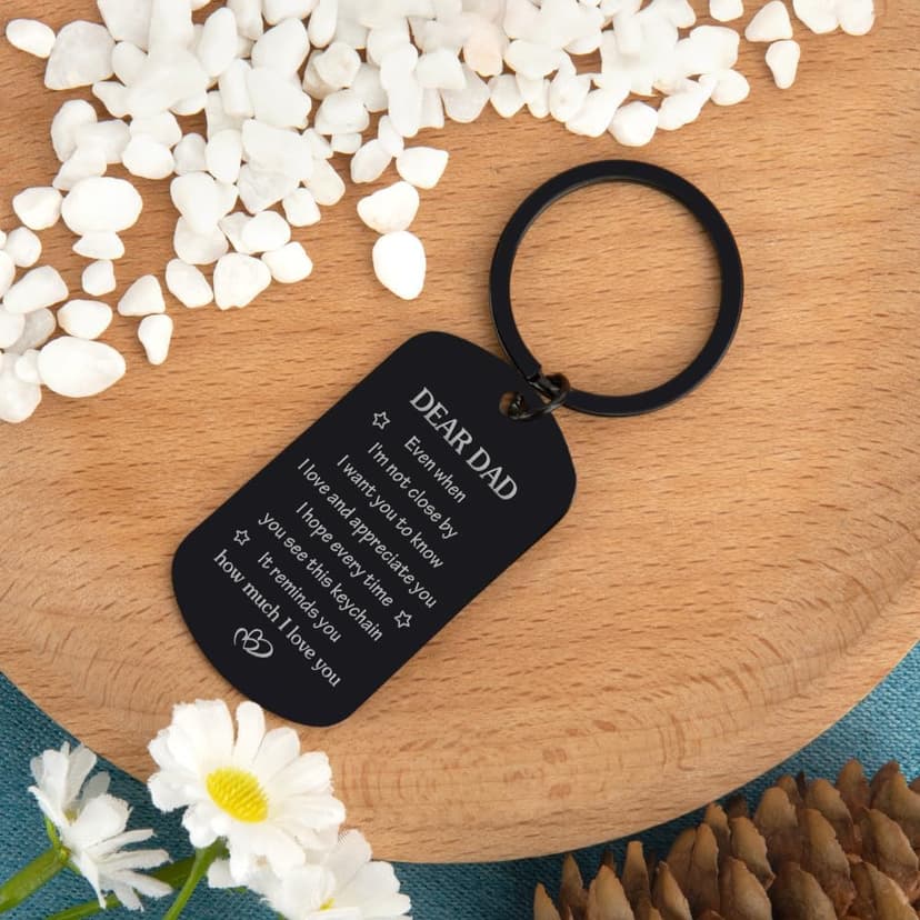 Gifts for Dad from Daughter Son, Drive Safe Keychain Dad Christmas Gift Stocking Stuffers for Birthday Thanksgiving Father's Day Gift for Husband from Wife