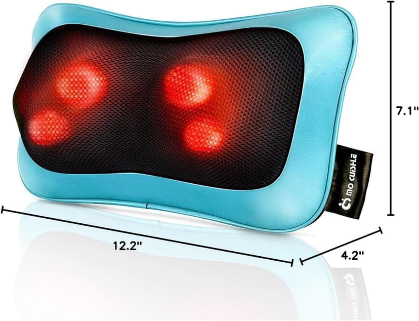 Mo Cuishle Electric Shiatsu Back Massager with Heat - Powerful 3D Kneading for Neck, Shoulder, Lower Back Pain Relief - Ergonomic Design for Home, Office, & Car - Gifts for Women, Men, Mom & Dad