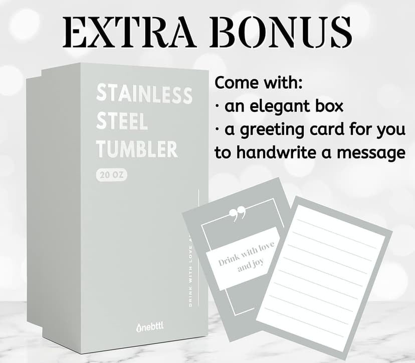 Onebttl Onebttl Personalized Gifts for Men with Initials, Monogrammed Travel Tumbler for Him, Custom Coffee Cups, Unique Birthday Christmas Gifts for Men who Have Everything, Black, 20oz, J