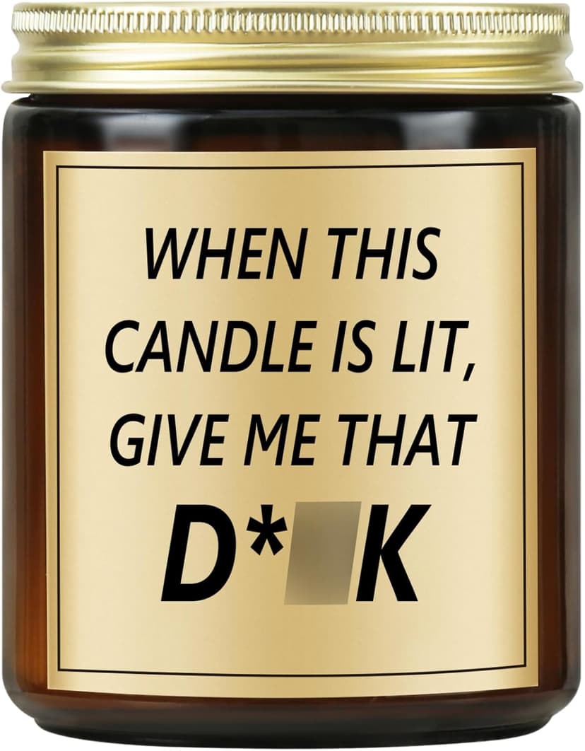 Lacrima Naughty Gifts for Wife Husband - Birthday Fathers Day Mothers Day Christmas Gifts for Wife Husband, Funny Anniversary, Lavender Candle