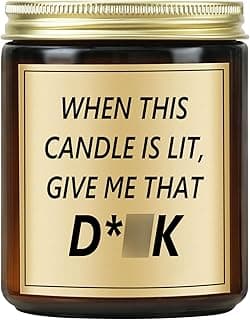 Lacrima Naughty Gifts for Wife Husband - Birthday Fathers Day Mothers Day Christmas Gifts for Wife Husband, Funny Anniversary, Lavender Candle