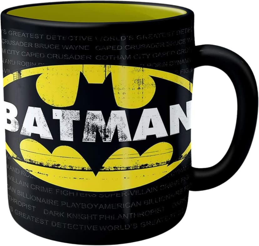 Silver Buffalo DC Comics Batman Logo Ceramic Mug, 20 Ounces