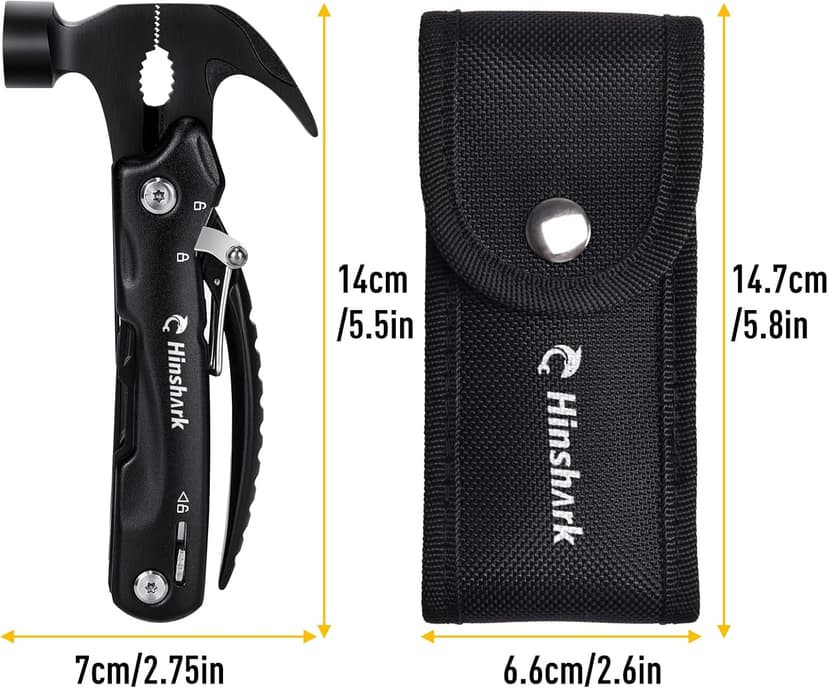 Stocking Stuffers Gifts for Men 12 in 1 Hammer Multitool, Mens Gifts for Christmas, Anniversary Birthday Gifts for Men Dad Husband Him Grandpa, White Elephant Gifts for Adults, Cool Gadgets Tools