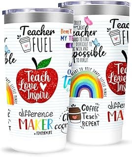 MFGNEH Teacher Gifts,Teacher Appreciation Gifts,Teachers Christmas Birthday Gift from Students,Back to School Gift for Women,20oz Stainless Steel Tumbler Cup