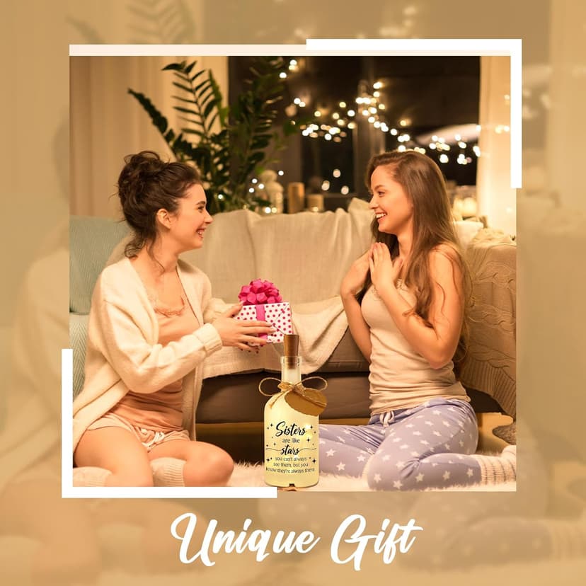 Sister Gift Sisters Birthday Gifts Birthday Gifts for Sisters from Sisters Brother Christmas Mothers Day Valentines Day Gift for Sisters Adult Decorations Decorative Bottle Jar Lighting