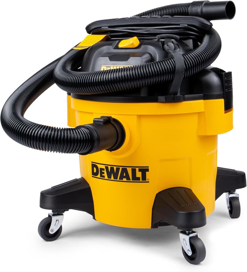 DEWALT DXV06P 4 Peak HP Shop Vacuums, 6 Gallon Poly Wet/Dry Vac, Heavy-Duty Shop Vacuum with Blower Function Yellow+Black