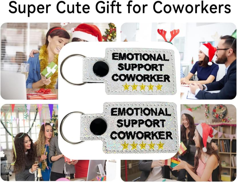 Coworker Gifts: Emotional Support Keychain for Work Bestie & Christmas