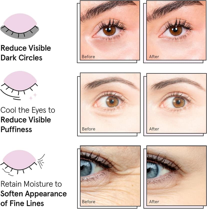 grace & stella Award Winning Under Eye Mask - Reduce Dark Circles, Puffy Eyes, Undereye Bags, Wrinkles - Gel Under Eye Patches - Gifts for Women Under 10 Dollars - Vegan Cruelty-Free (Pink, 6 Pairs)