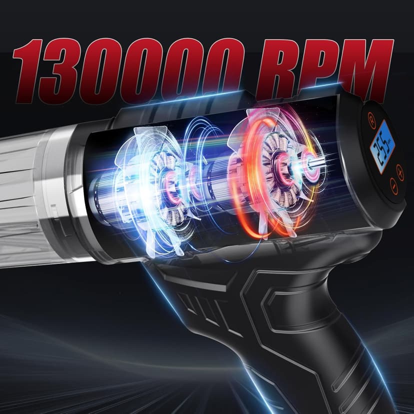 Car Vacuum Portable Cordless, 40,000Pa High Power Dust Buster, Rechargeable Battery Powered Vacuum Cleaners for Office,Home, Car, Pet Hair, Keyboard,Black