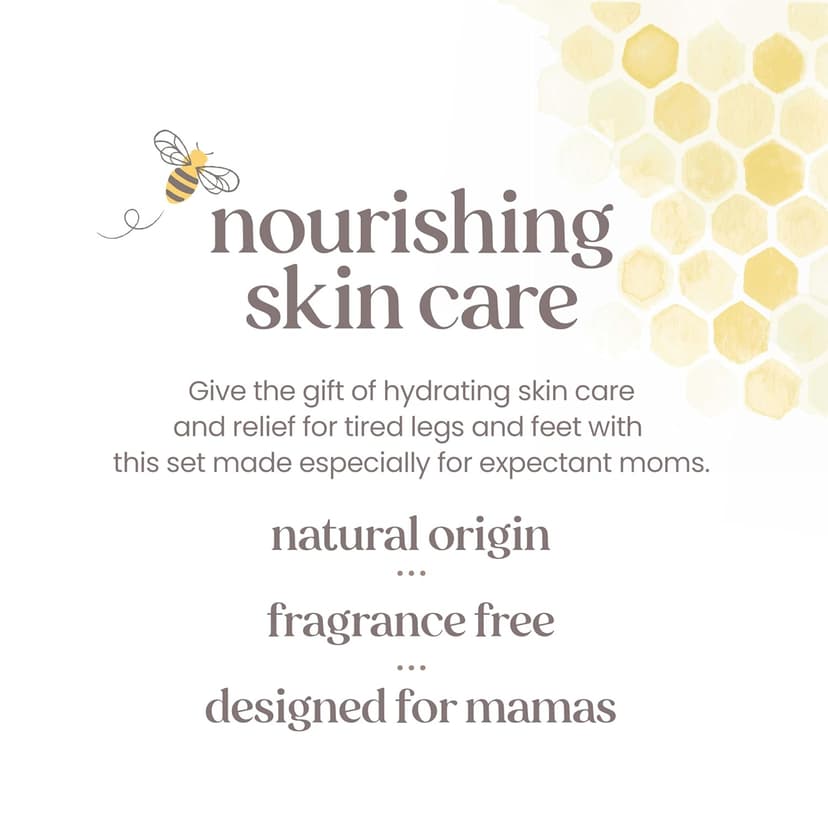 Burt's Bees Pregnancy Essentials Gifts Set, 3 Giftable Baby Shower Products & Must Have Baby Registry Items, Nourishing Skincare - Mama Belly Butter, Original Lip Balm, Leg & Foot Cream