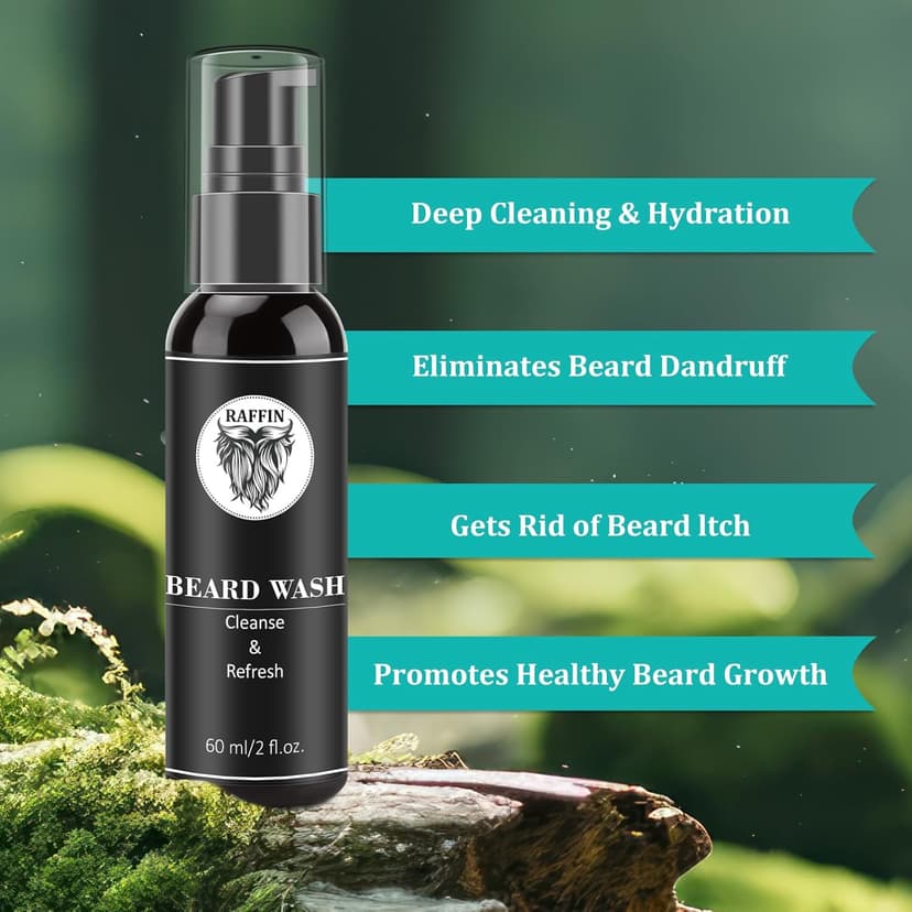 Mens Gifts - Beard Kit with Oil, Balm, Brush, Comb, Scissors, E-book, Outfits Men's Grooming Routine, Anniversary & Birthday Gifts for Men, Him, Husband, Boyfriend, Son, Male Friend, Brother, Dad