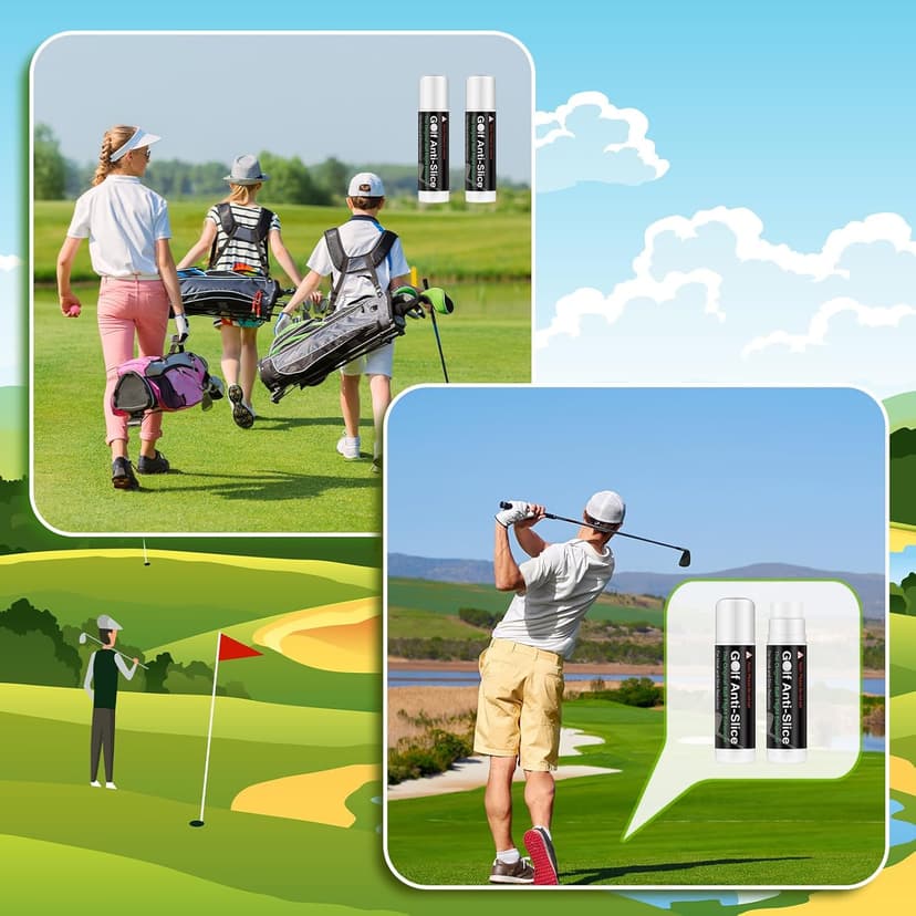 2 Pieces Golf Anti-Slice Compound for Clubs Boosts Distance and Increases Accuracy Gift for Golfer Supply