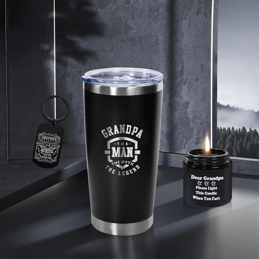 Tecanne Birthday Gifts For Grandpa - Fathers Day Gift Box Baskets For Grandpa, Husband, Men Best Christmas Package Gift Ideas