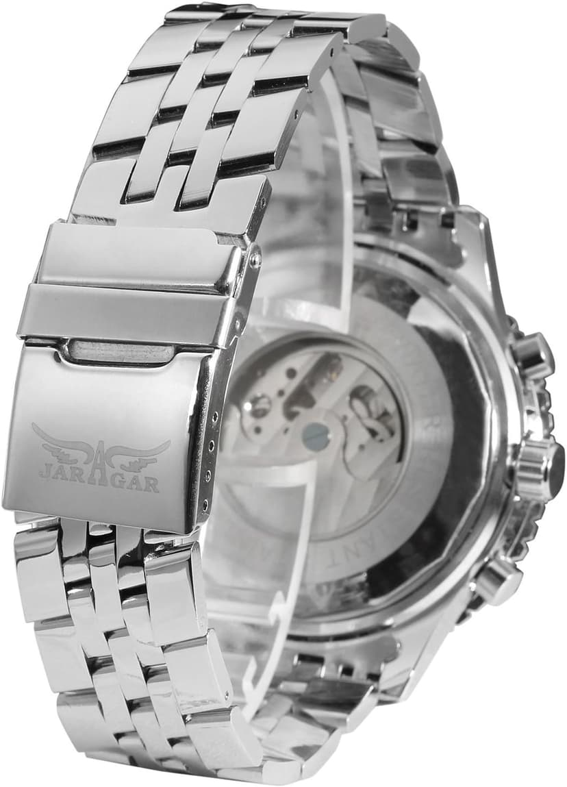 FORSINING Men's Self Winding Waterproof Automatic Stainless Steel Skeleton Tourbillon Calendar Wrist Watch