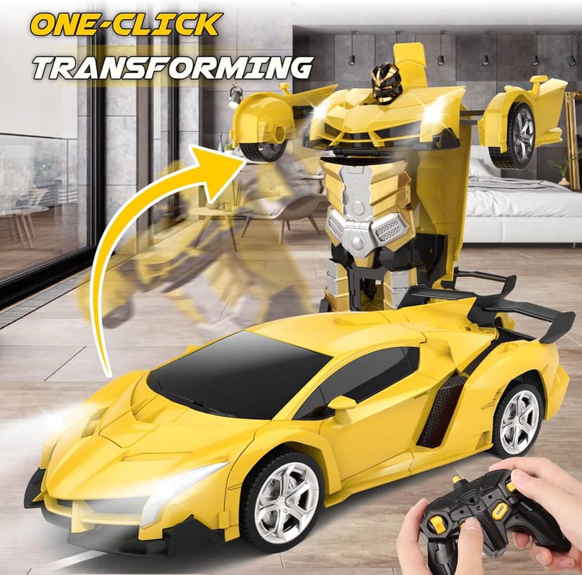 Transform Remote Control Car Toy for Kids 4 5 6 7 8, Remote Control Car for Boys 4-7, Transform Cars for Boys 4-6, Toy Car 5 Year Old Boy, Toys for 3 4 5 6 7 8 9 10 11 12 Years Old Boy