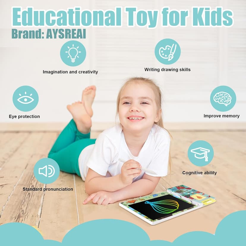 Talking Flash Cards with LCD Writing Tablet, Autism Sensory Toys for Autistic Children, Speech Therapy Toys, 224 Sight Words Educational Learning Toddler Toys for 3 4 5 6 Year Old