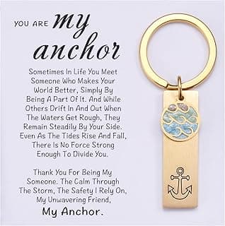 MIXJOY You Are My Anchor Keychain, Bestie Gifts for Women, Gifts for Best Friend Woman, Through Thick and Thin, Small Bestie Friendship Birthday, My Tribe, Close Female Friends Through Rough Times