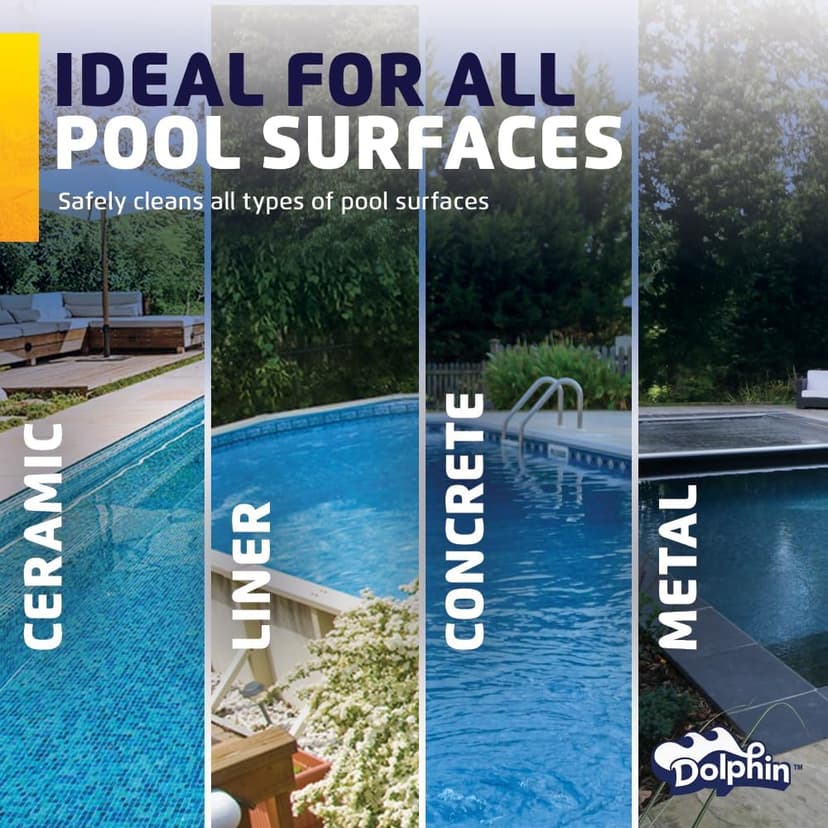 Dolphin Wave 60 Automatic Robotic Pool Vacuum Cleaner Includes Caddy, Wall Climbing Scrubber Brush, Top Load Filters, Ideal for Commercial Pools up to 50 FT in Length