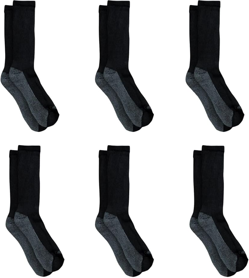 Dickies Men's Dri-Tech Original Moisture Control Crew Socks, Available in M-XXL (6, 12, 18 Pairs)